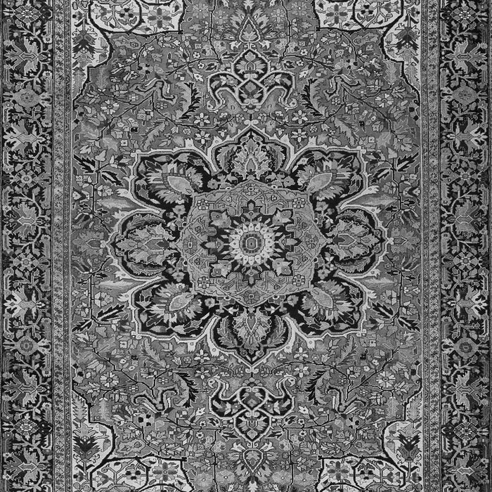 Serging Thickness of Machine Washable Persian Gray Traditional Rug, wshtr2291gry