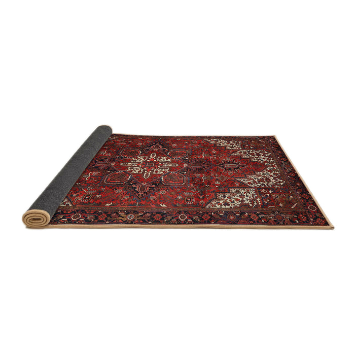 Sideview of Traditional Chestnut Brown Persian Rug, tr2292