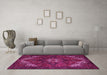 Machine Washable Persian Pink Traditional Rug in a Living Room, wshtr2292pnk