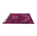 Sideview of Machine Washable Persian Pink Traditional Rug, wshtr2292pnk