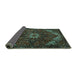 Sideview of Persian Turquoise Traditional Rug, tr2292turq