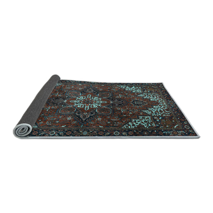 Sideview of Persian Light Blue Traditional Rug, tr2292lblu
