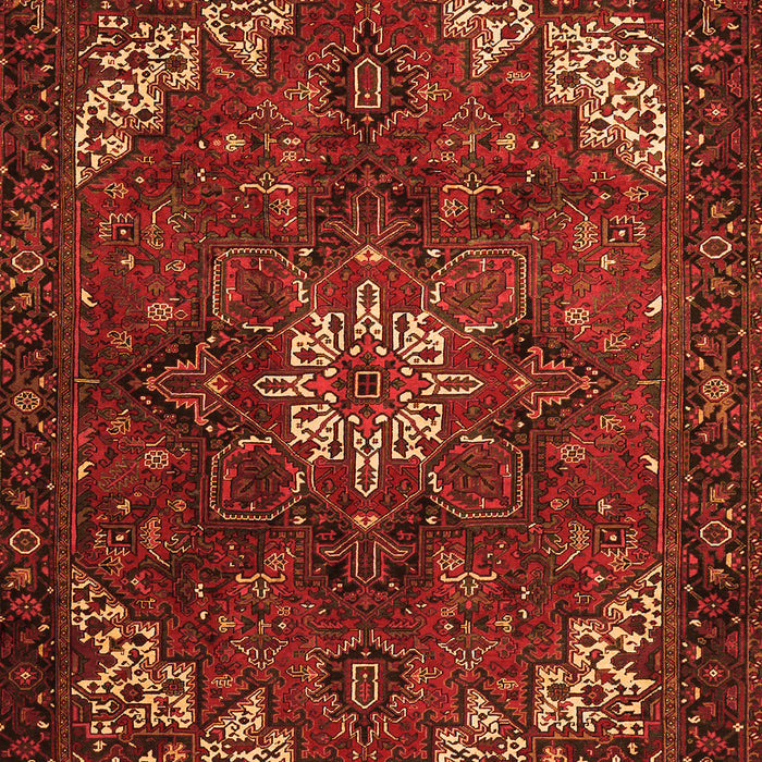 Serging Thickness of Machine Washable Persian Orange Traditional Area Rugs, wshtr2292org