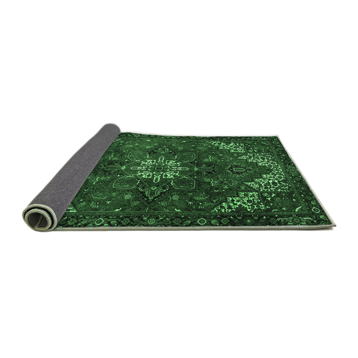 Sideview of Persian Emerald Green Traditional Rug, tr2292emgrn