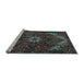 Sideview of Machine Washable Persian Light Blue Traditional Rug, wshtr2292lblu