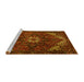 Sideview of Machine Washable Persian Yellow Traditional Rug, wshtr2292yw