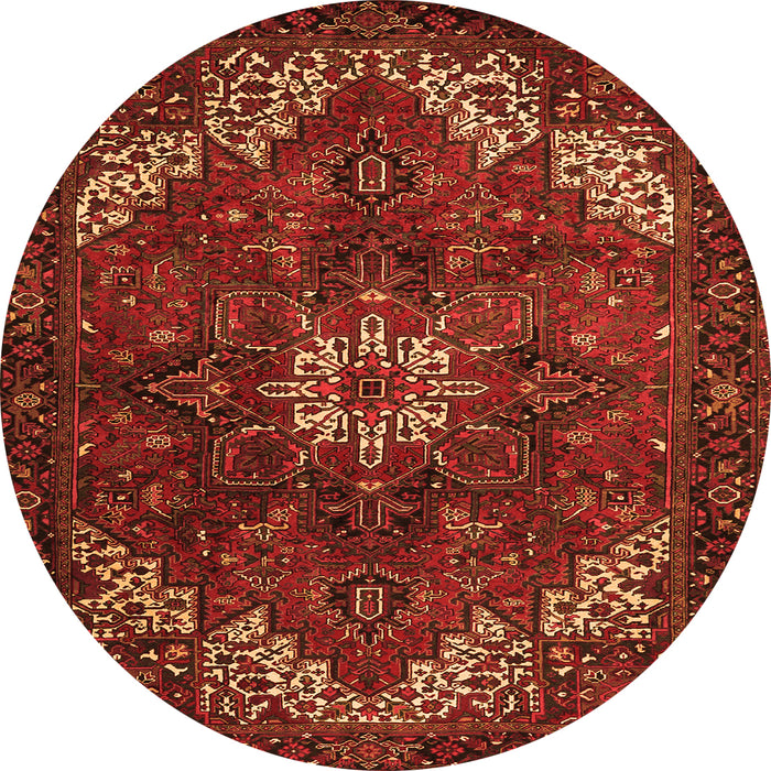 Square Persian Orange Traditional Rug, tr2292org