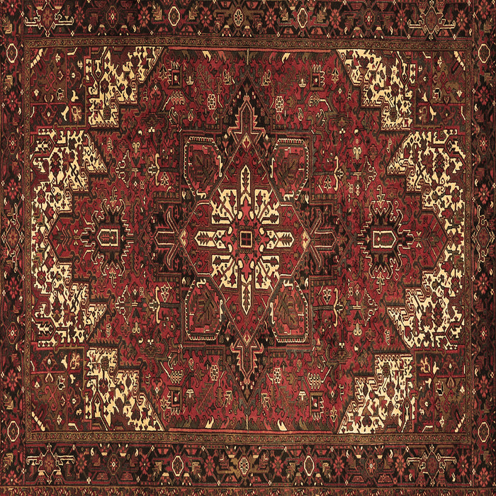 Square Persian Brown Traditional Rug, tr2292brn