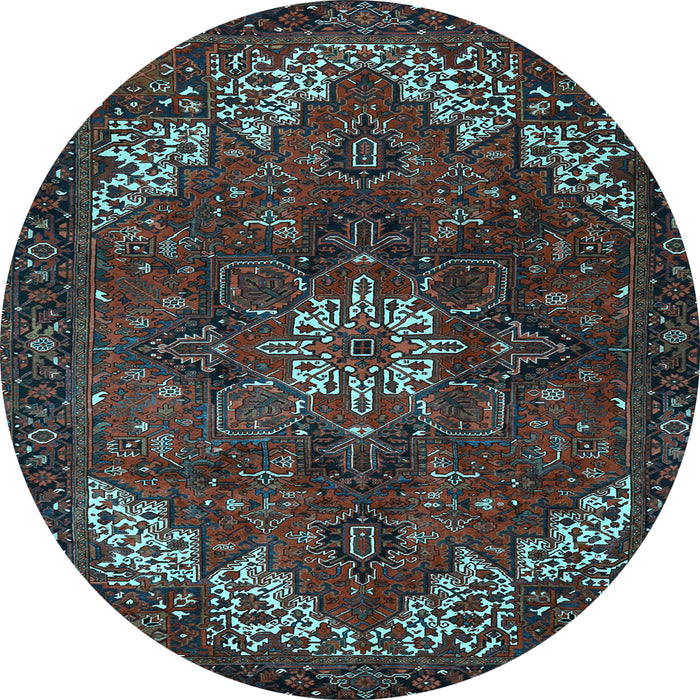 Round Persian Light Blue Traditional Rug, tr2292lblu