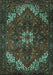 Machine Washable Persian Turquoise Traditional Area Rugs, wshtr2292turq