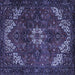 Square Persian Blue Traditional Rug, tr2292blu