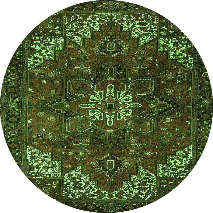 Machine Washable Persian Green Traditional Area Rugs, wshtr2292grn