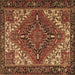 Square Persian Brown Traditional Rug, tr2293brn