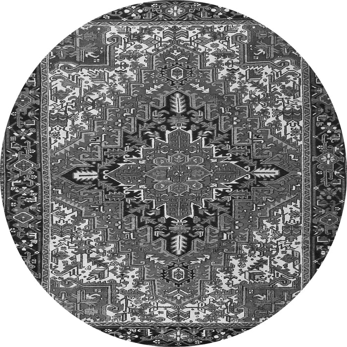 Machine Washable Persian Gray Traditional Rug, wshtr2293gry