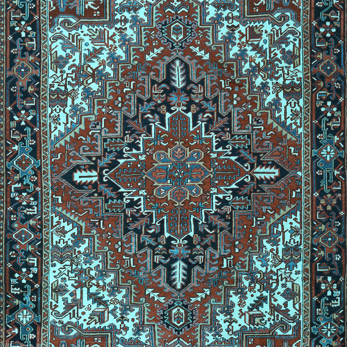 Machine Washable Persian Light Blue Traditional Rug, wshtr2293lblu
