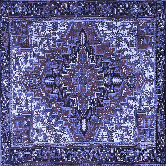 Square Persian Blue Traditional Rug, tr2293blu