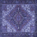 Square Persian Blue Traditional Rug, tr2293blu