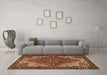 Machine Washable Persian Brown Traditional Rug in a Living Room,, wshtr2293brn