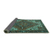 Sideview of Persian Turquoise Traditional Rug, tr2293turq