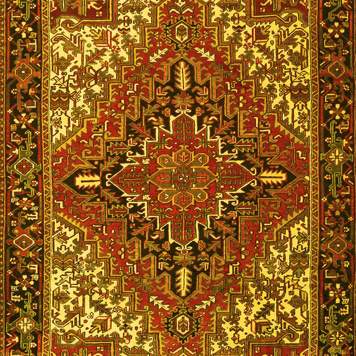 Machine Washable Persian Yellow Traditional Rug, wshtr2293yw