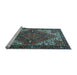 Sideview of Machine Washable Persian Light Blue Traditional Rug, wshtr2293lblu