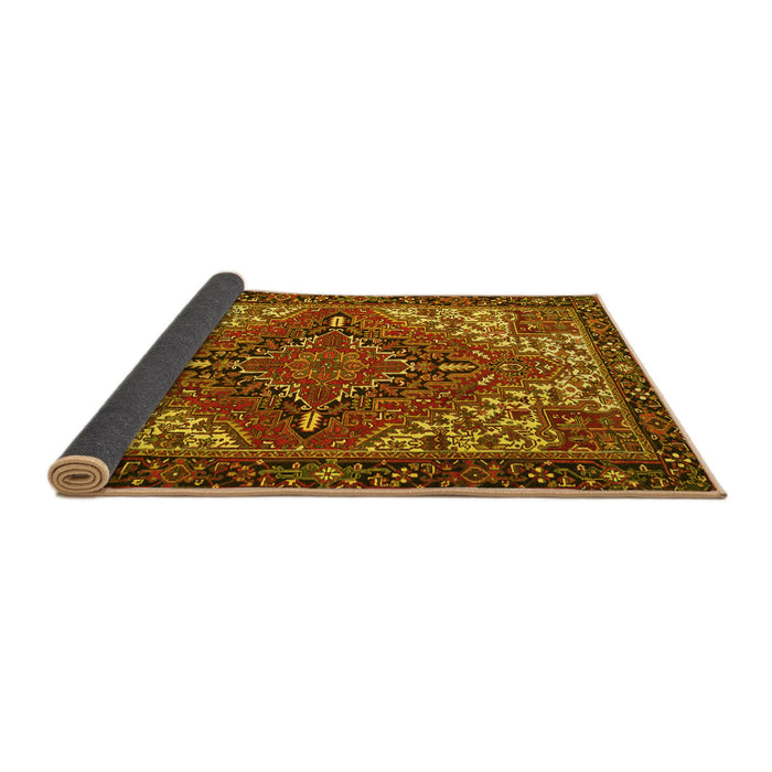 Sideview of Persian Yellow Traditional Rug, tr2293yw