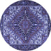 Round Persian Blue Traditional Rug, tr2293blu