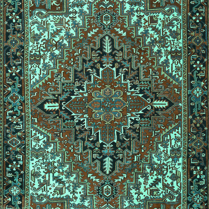 Machine Washable Persian Turquoise Traditional Area Rugs, wshtr2293turq