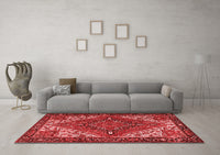 Machine Washable Persian Red Traditional Rug, wshtr2293red