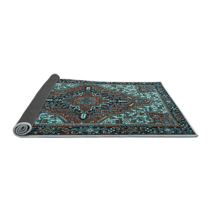 Sideview of Persian Light Blue Traditional Rug, tr2293lblu