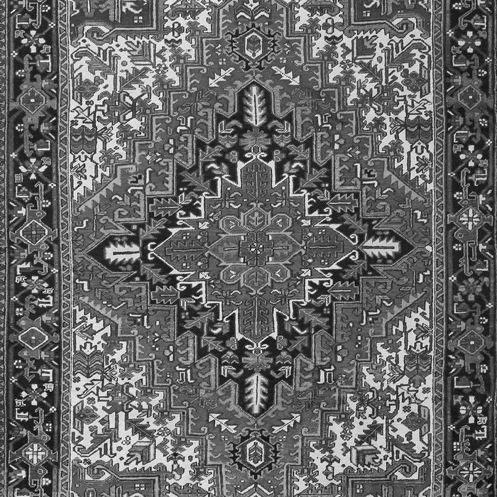 Serging Thickness of Machine Washable Persian Gray Traditional Rug, wshtr2293gry