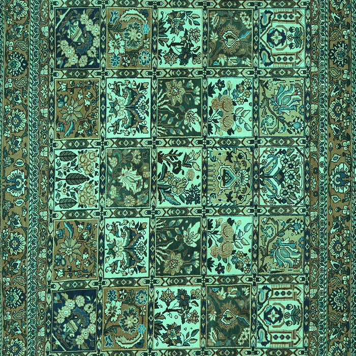 Machine Washable Persian Turquoise Traditional Area Rugs, wshtr2294turq