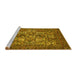 Sideview of Machine Washable Persian Yellow Traditional Rug, wshtr2294yw