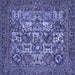 Square Persian Blue Traditional Rug, tr2294blu
