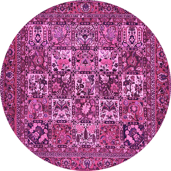 Round Persian Pink Traditional Rug, tr2294pnk