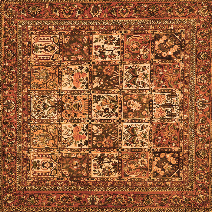 Serging Thickness of Persian Orange Traditional Rug, tr2294org