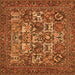 Serging Thickness of Persian Orange Traditional Rug, tr2294org