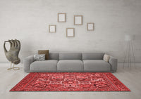 Machine Washable Persian Red Traditional Rug, wshtr2294red