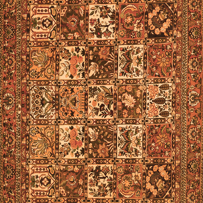 Serging Thickness of Machine Washable Persian Orange Traditional Area Rugs, wshtr2294org