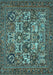 Machine Washable Persian Light Blue Traditional Rug, wshtr2294lblu