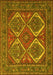 Machine Washable Persian Yellow Traditional Rug, wshtr2295yw