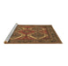 Sideview of Machine Washable Persian Brown Traditional Rug, wshtr2295brn