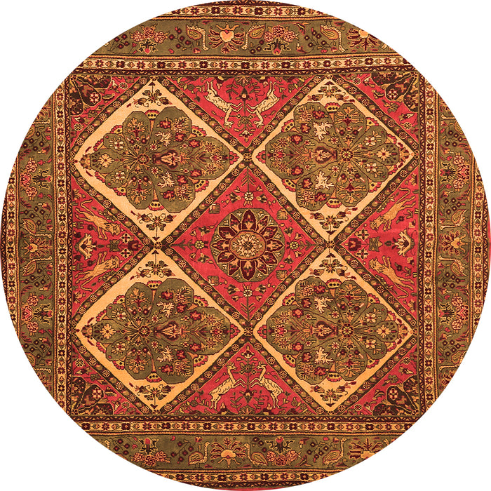 Machine Washable Persian Orange Traditional Area Rugs, wshtr2295org