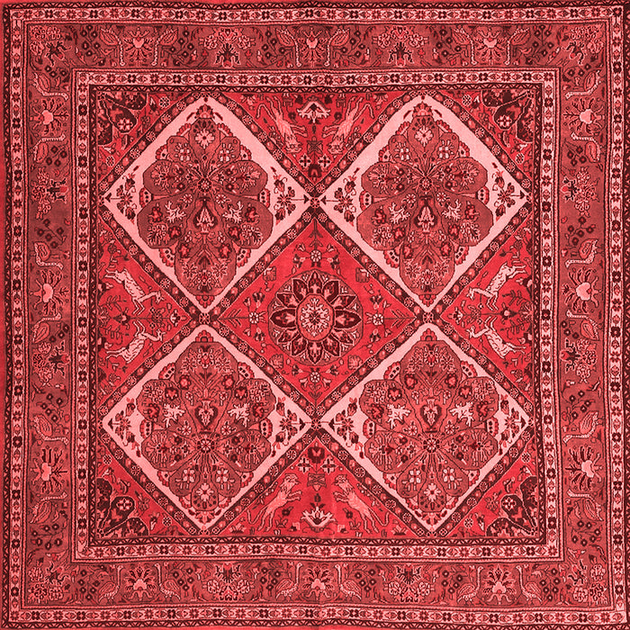 Machine Washable Persian Red Traditional Rug, wshtr2295red