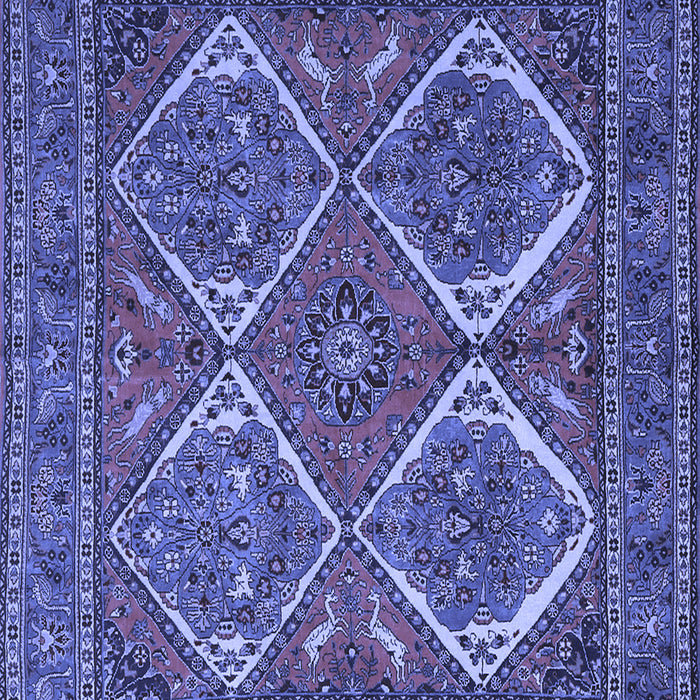 Machine Washable Persian Blue Traditional Rug, wshtr2295blu