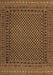 Machine Washable Southwestern Brown Country Rug, wshtr2296brn