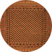 Square Southwestern Orange Country Rug, tr2296org