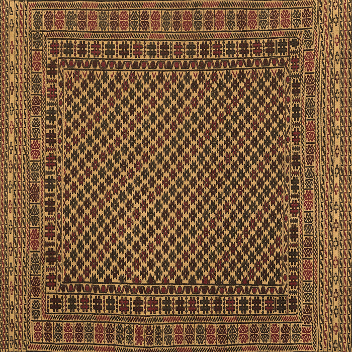 Square Southwestern Brown Country Rug, tr2296brn
