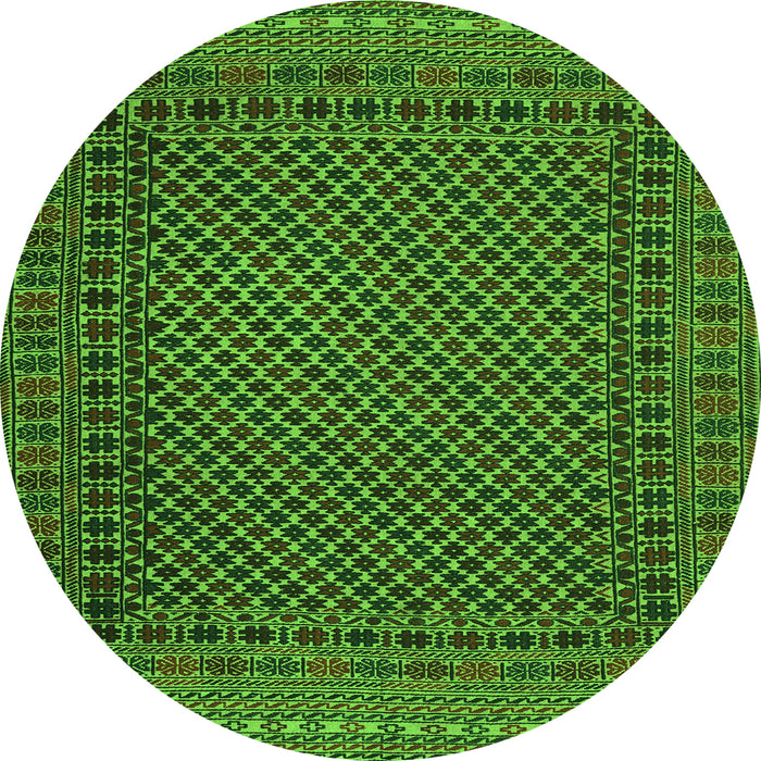 Square Southwestern Green Country Rug, tr2296grn