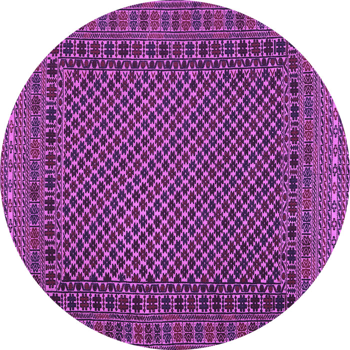 Round Southwestern Purple Country Rug, tr2296pur